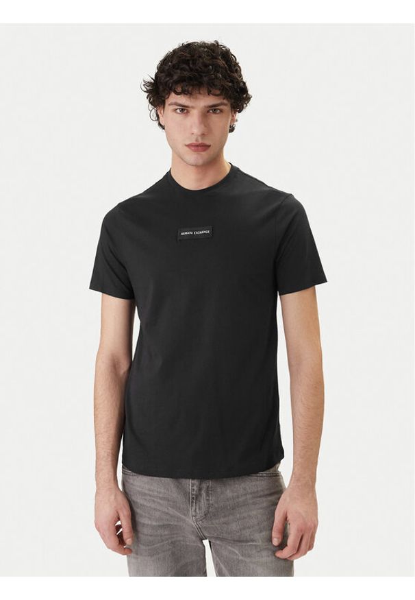 Armani Exchange T-Shirt XM002471 AF10356 UB101 Granatowy Slim Fit. Kolor: niebieski. Materiał: bawełna
