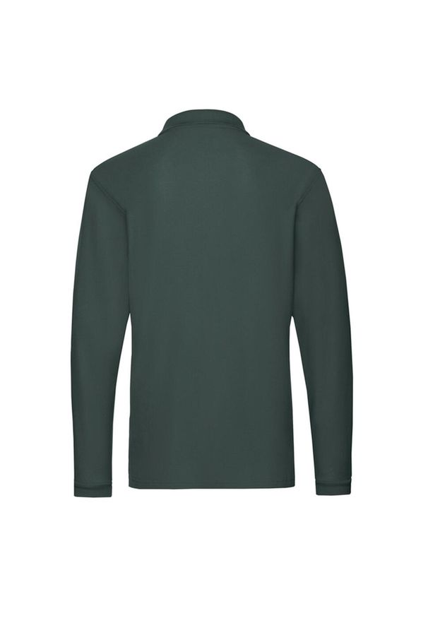 FRUIT OF THE LOOM - Męska Koszulka Polo Premium Z Długim Rękawem. Typ kołnierza: polo. Kolor: czerwony, wielokolorowy, zielony. Długość rękawa: długi rękaw. Długość: długie