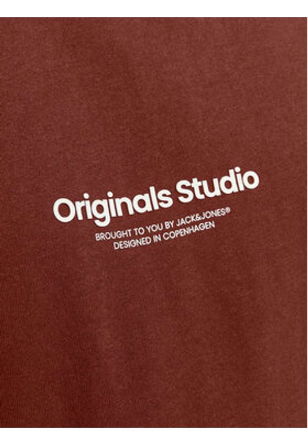 Jack & Jones - Jack&Jones T-Shirt Vesterbro 12240121 Brązowy Relaxed Fit. Kolor: brązowy. Materiał: bawełna