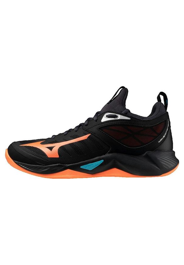 Buty do siatkówki Mizuno Wave Dimension. Kolor: czerwony, wielokolorowy, czarny. Model: Mizuno Wave. Sport: siatkówka