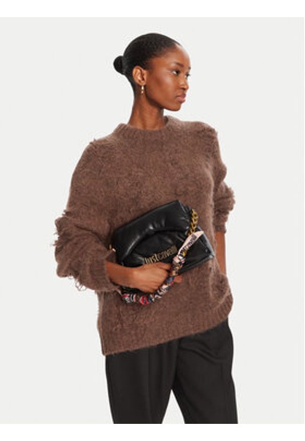 Just Cavalli Torebka 79RA4BD1 ZS748 Czarny. Kolor: czarny. Materiał: skórzane