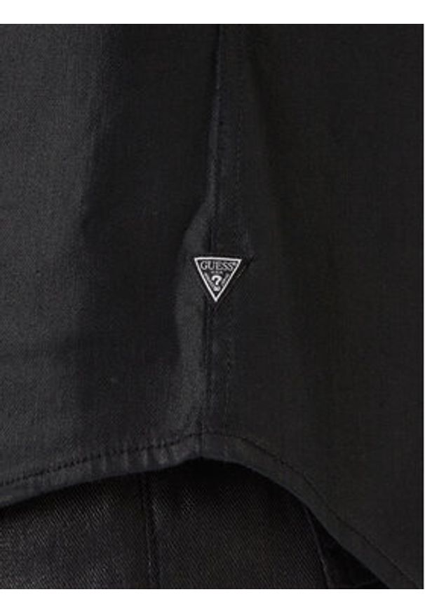 Guess Koszula jeansowa M6RH75 D6480 Czarny Regular Fit. Kolor: czarny. Materiał: bawełna