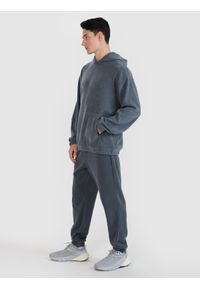 4f - 4F Bluza dresowa nierozpinana z kapturem męska - szara S. Okazja: na co dzień. Typ kołnierza: kaptur. Kolor: szary. Materiał: dresówka. Styl: sportowy, casual