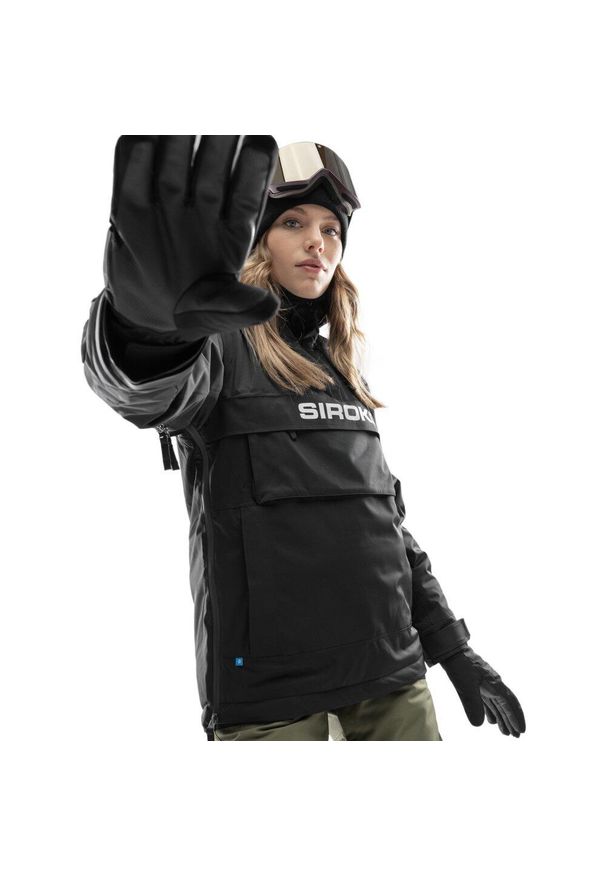 SIROKO - Kurtka snowboardowa damska W6-W Bruson. Kolor: czarny. Sport: snowboard