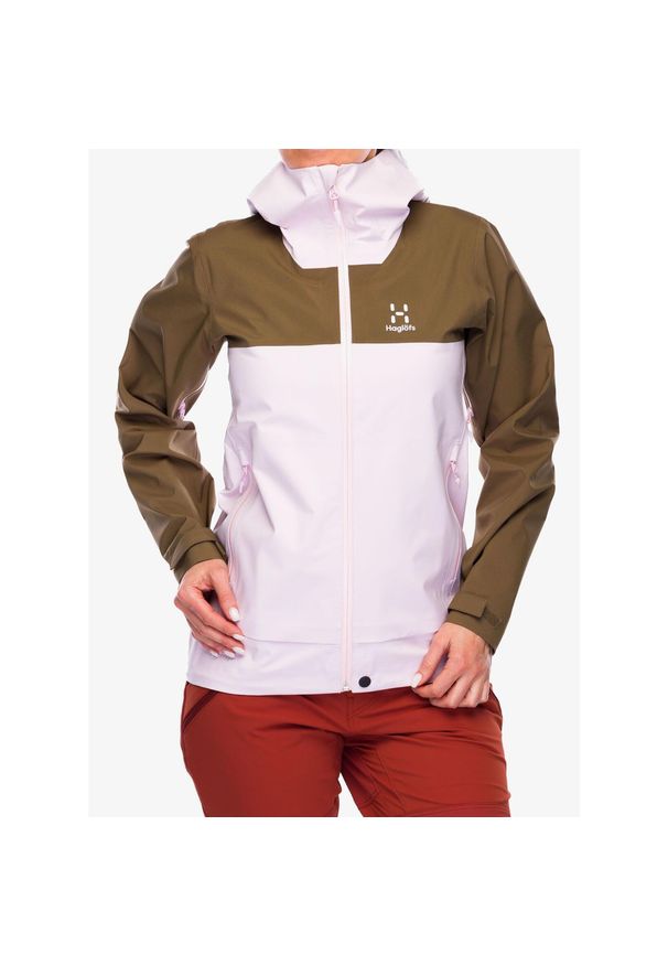 Haglöfs - Kurtka z membraną damska Haglofs Front Proof Jacket. Kolor: różowy. Sport: turystyka piesza
