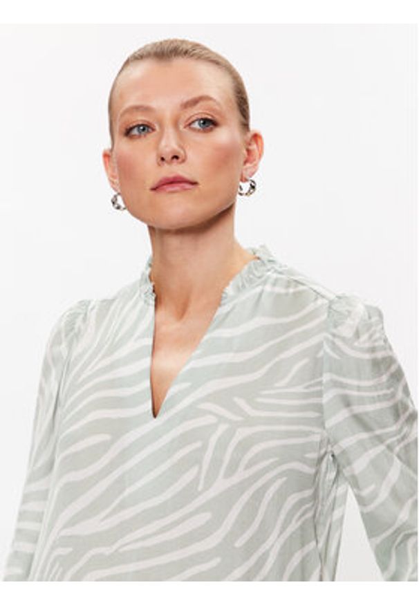 Marc Aurel Sukienka koszulowa 6843 1000 93179 Zielony Loose Fit. Kolor: zielony. Materiał: lyocell. Typ sukienki: koszulowe