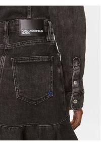 Karl Lagerfeld Jeans Sukienka jeansowa 240J1311 Szary Slim Fit. Kolor: szary. Materiał: bawełna #3