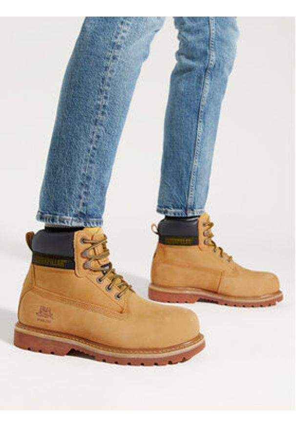 CAT Footwear Trapery Holton 708214 Brązowy. Kolor: brązowy. Materiał: skóra