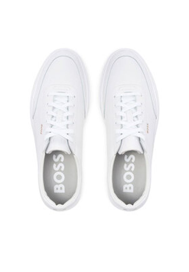 BOSS - Boss Sneakersy Kieran 50536504 Biały. Kolor: biały. Materiał: skóra