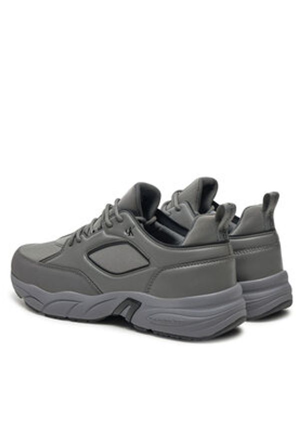 Calvin Klein Sneakersy Retro Tennis Low Laceup Mtl YM0YM00991 Szary. Kolor: szary. Materiał: materiał