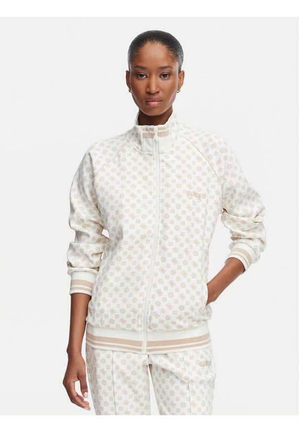 Guess Bluza V5YQ03 KB212 Kremowy Regular Fit. Kolor: kremowy. Materiał: syntetyk