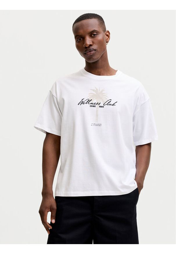 Jack & Jones T-Shirt Eterna 12295526 Biały Regular Fit. Kolor: biały. Materiał: bawełna