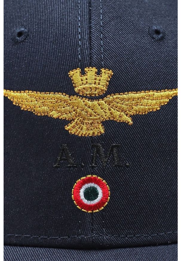 Aeronautica Militare - AERONAUTICA MILITARE Granatowa męska czapka z daszkiem With Logo. Kolor: niebieski