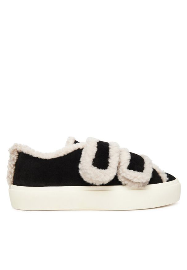 Inuikii Sneakersy Shearling Low Velcro 1001.001.0231 Czarny. Kolor: czarny. Materiał: zamsz, skóra