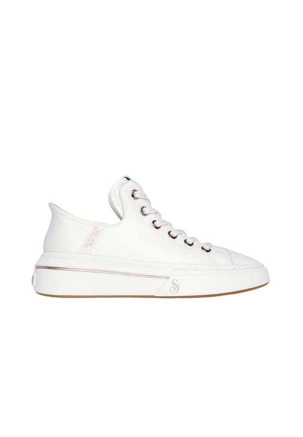 skechers - Buty sportowe trampki damskie Skechers Snoop One-OG Leather SLIP-INS. Kolor: biały, wielokolorowy, żółty