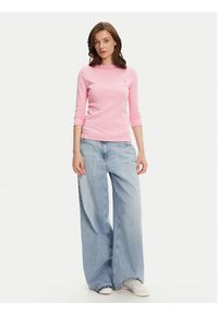 TOMMY HILFIGER - Tommy Hilfiger Bluzka New Cody WW0WW40589 Różowy Slim Fit. Kolor: różowy. Materiał: bawełna #3