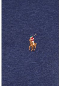 Polo Ralph Lauren longsleeve bawełniany kolor niebieski gładki. Typ kołnierza: polo. Kolor: niebieski. Materiał: bawełna. Długość rękawa: długi rękaw. Długość: krótkie. Wzór: gładki #3