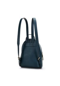 Wittchen - Damski plecak skórzany zaokrąglony mały ciemny turkusowa. Kolor: turkusowy. Materiał: skóra. Wzór: haft. Styl: casual #2