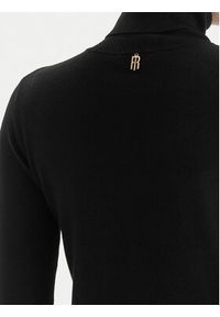 Fracomina Golf FR25WT7001K42101 Czarny Regular Fit. Typ kołnierza: golf. Kolor: czarny. Materiał: wiskoza #3