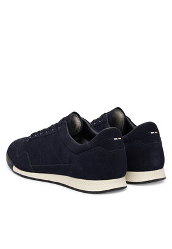 BOSS Sneakersy Nitan 50563598 Granatowy. Kolor: niebieski. Materiał: zamsz, skóra