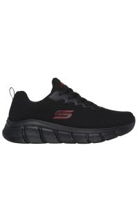 skechers - Buty męskie Skechers Bobs Sport B Flex Chill Edge 118106BBK - czarne. Zapięcie: sznurówki. Kolor: czarny. Szerokość cholewki: normalna. Wzór: aplikacja. Model: Skechers Sport