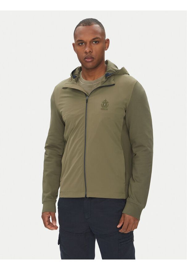 Aeronautica Militare Kurtka softshell 251AF499F559 Khaki Regular Fit. Kolor: brązowy. Materiał: syntetyk