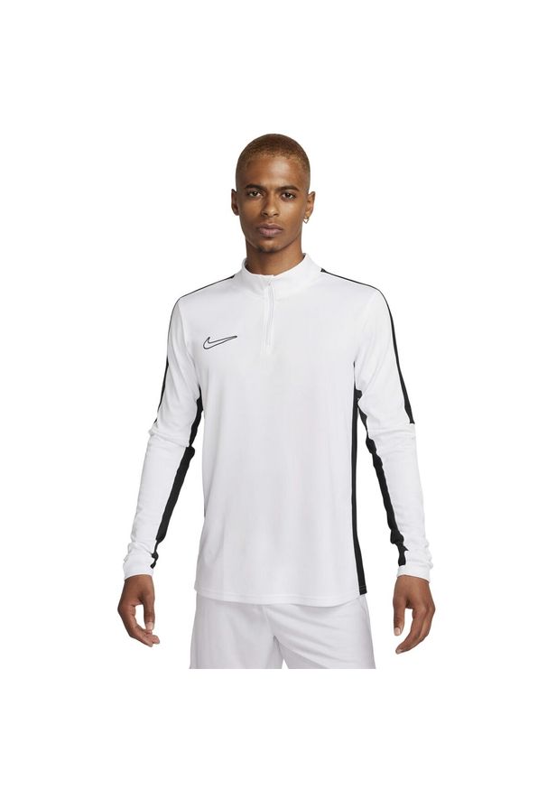 Nike - Męska Bluza Rozpinana Academy 23 Quarter Zip. Kolor: czarny, biały, wielokolorowy