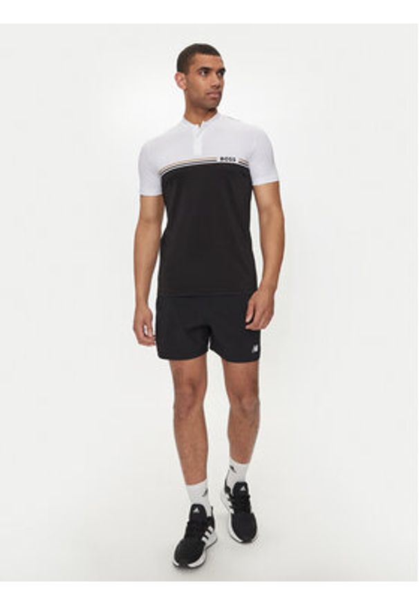 BOSS - Boss Polo Pariq MB 6 50519864 Czarny Slim Fit. Typ kołnierza: polo. Kolor: czarny. Materiał: syntetyk
