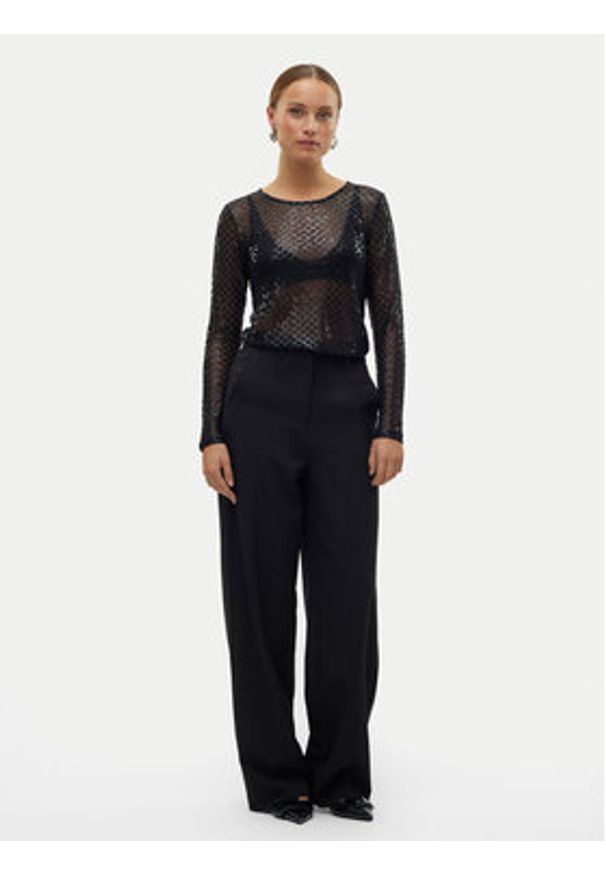 Vero Moda Bluzka Safina 10317016 Czarny Regular Fit. Kolor: czarny. Materiał: syntetyk