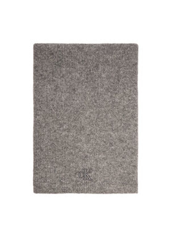 Calvin Klein Szalik Thick Embroidery K60K612664 Szary. Kolor: szary. Materiał: akryl