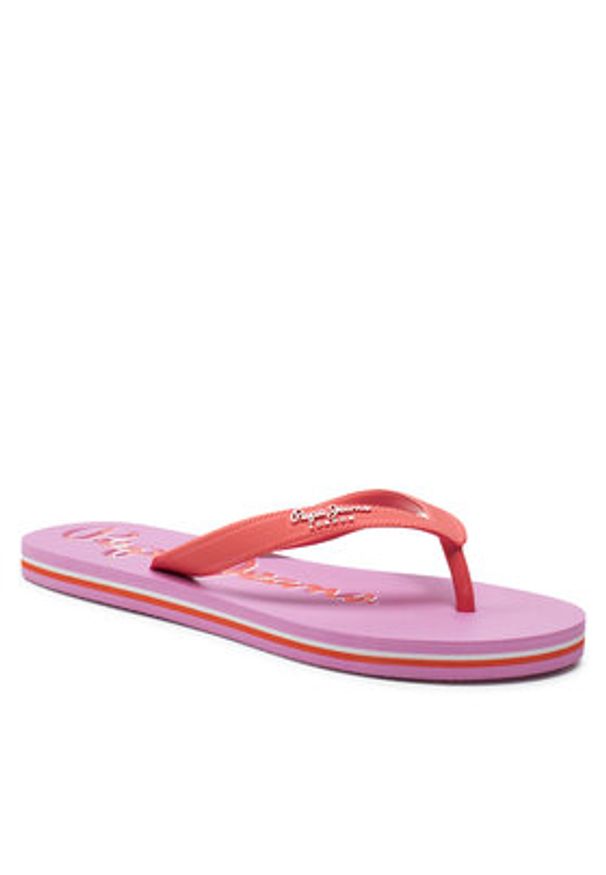 Pepe Jeans Japonki Bay Beach Brand W PLS70157 Czerwony. Kolor: czerwony. Materiał: syntetyk