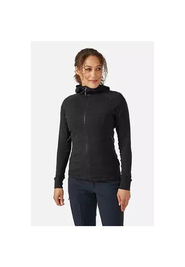 Bluza z kapturem damska Rab Nexus Hoody z kapturem. Typ kołnierza: kaptur. Kolor: czarny
