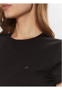 Calvin Klein T-Shirt K20K208049 Czarny Slim Fit. Kolor: czarny. Materiał: bawełna #4