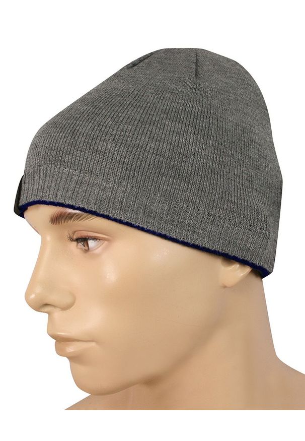 Czapka Dwustronna, Granatowa, Czarna Ciepła, Dziergana, Zimowa, Rozmiar Uniwersalny -Pako Jeans. Kolor: niebieski. Materiał: akryl. Sezon: zima