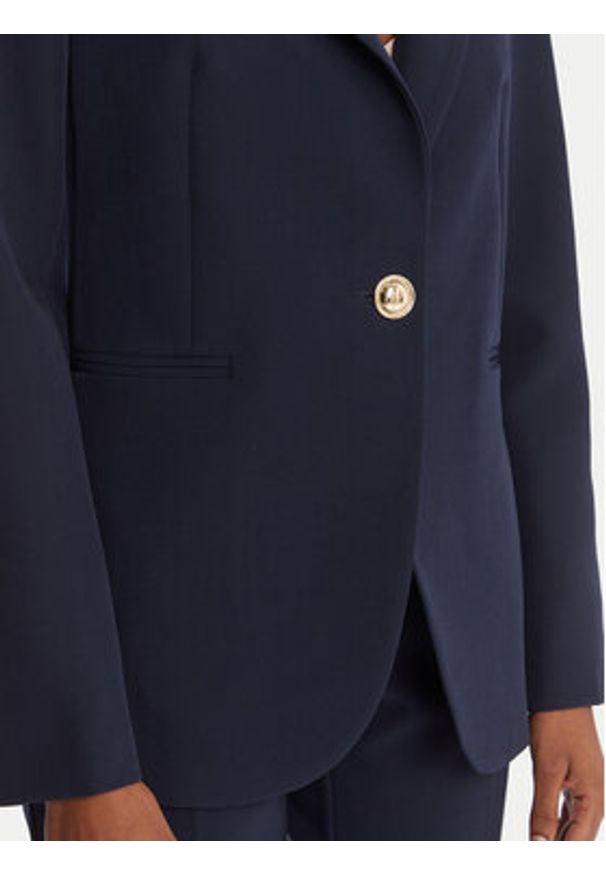 Rinascimento Marynarka CFC0126224003 Granatowy Regular Fit. Kolor: niebieski. Materiał: syntetyk