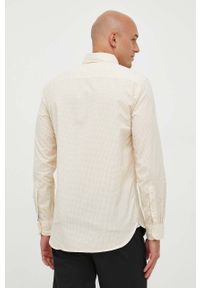 TOMMY HILFIGER - Tommy Hilfiger koszula bawełniana męska kolor beżowy regular z kołnierzykiem button-down. Typ kołnierza: button down. Kolor: żółty. Materiał: bawełna. Długość: długie #2