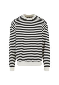 Bluza z okrągłym dekoltem w paski Urban Classics. Kolor: czarny, wielokolorowy, biały. Materiał: bawełna. Wzór: paski #1