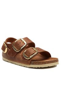 Birkenstock Sandały Milano 1024067 Brązowy. Kolor: brązowy. Materiał: skóra #7