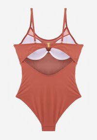 Born2be - Różowy Strój Kąpielowy Jednoczęściowy z Siateczkowymi Panelami Thelona. Kolor: różowy #3