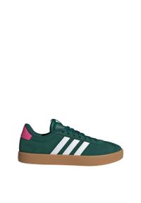 Adidas - Buty VL Court 3.0. Kolor: wielokolorowy, różowy, zielony, biały. Materiał: skóra