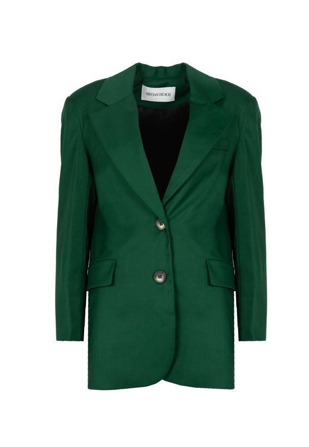 Silvian Heach Marynarka "Thomasin" | PGA22261GC | Thomasin | Kobieta | Zielony. Okazja: na co dzień. Kolor: zielony. Materiał: elastan, poliester, wiskoza. Styl: casual