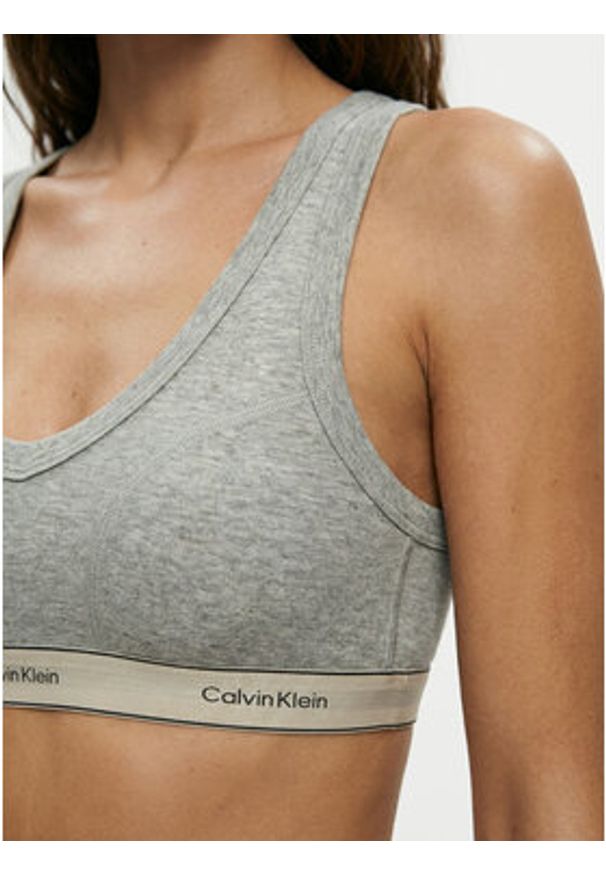 Calvin Klein Underwear Biustonosz bezfiszbinowy LV00QF8594 Szary. Kolor: szary. Materiał: bawełna