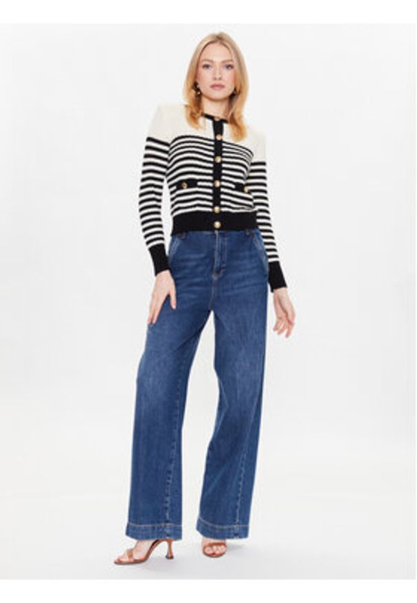Luisa Spagnoli Kardigan Mesto 57826 Beżowy Regular Fit. Kolor: beżowy. Materiał: wełna
