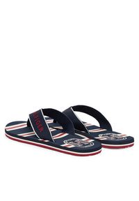 TOMMY HILFIGER - Tommy Hilfiger Japonki Stripes Beach Sandal FM0FM06003 Granatowy. Kolor: niebieski. Materiał: materiał #5