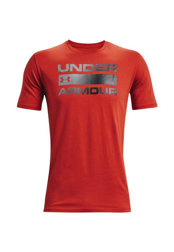 Koszulka męska Under Armour ceglana. Kolor: pomarańczowy