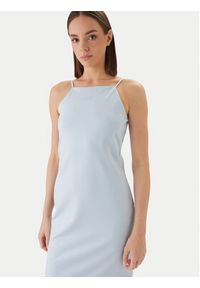 Calvin Klein Jeans Sukienka codzienna LV044F208G Niebieski Slim Fit. Okazja: na co dzień. Kolor: niebieski. Materiał: syntetyk. Typ sukienki: proste. Styl: casual #5