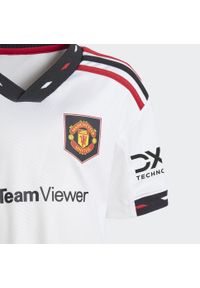 Adidas - Manchester United 22/23 Away Mini Kit. Kolor: wielokolorowy, czarny, biały. Materiał: materiał