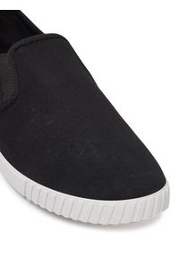 TOMMY HILFIGER - Tommy Hilfiger Tenisówki Canvas Slip-On Sneaker FW0FW08640 Czarny. Zapięcie: bez zapięcia. Kolor: czarny. Materiał: materiał