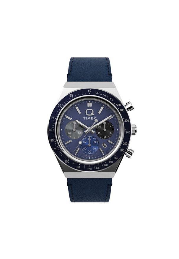 Timex Zegarek Q Diver Inspired Chronograph TW2Y36100 Granatowy. Kolor: niebieski