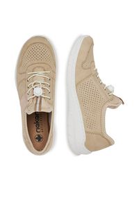 Rieker Sneakersy L3254-62 Beżowy. Kolor: beżowy. Materiał: materiał, syntetyk #3
